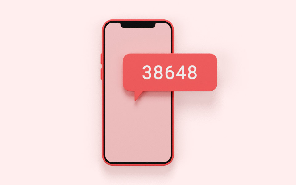 Phone with text code