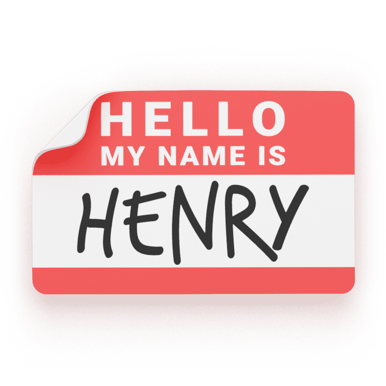 'My name is...' sticker